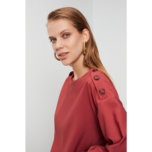 Trendyol Rose Dry Button Detailed Blouse