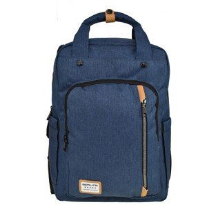 Semiline Unisex's Laptop Backpack L2005-7 Navy Blue