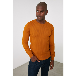 Trendyol Yellow Men's Bike Collar Knitwear Sweater