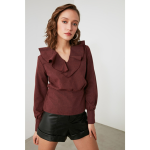 Trendyol Burgundy Flywheese Blouse