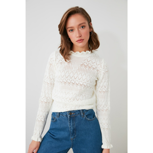 Trendyol Ekru Bosphorus Ajurlu Knitwear Sweater