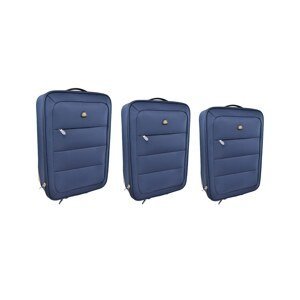Semiline Unisex's Suitcase Set T5462-7 Navy Blue 20"24"28"