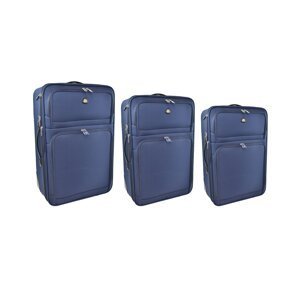 Semiline Unisex's Suitcase Set T5460-7 Navy Blue 20"24"28"