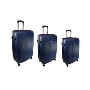 Semiline Unisex's Suitcase Set 5456-7 Navy Blue 20"24"28"