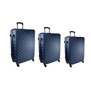 Semiline Unisex's Suitcase Set 5457-7 Navy Blue 20"24"28"