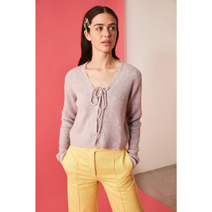 Trendyol Lila Binding Detailed Knitwear Sweater