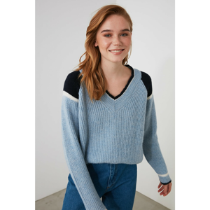 Trendyol Blue Block Knitwear Sweater