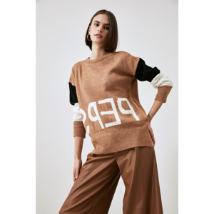 Trendyol Camel Summer Detailed Knitwear Sweater