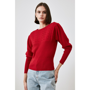 Trendyol Knitwear Sweater WITH Red Knitting Detail