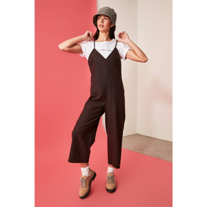 Trendyol Brown Strap Jumpsuit