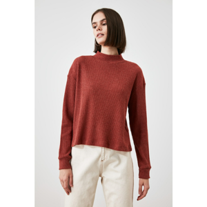 Trendyol Tile Upright Collar Wick knitted Sweatshirt