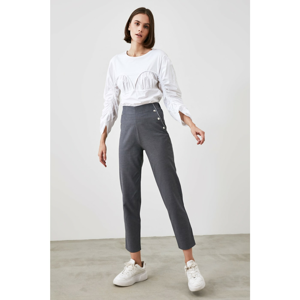 Trendyol Gray Button Detailed Pants