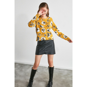 Trendyol Yellow Jacquin Knitwear Sweater
