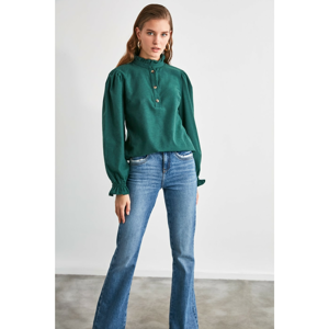 Trendyol Emerald Green Square Blouse