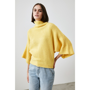 Trendyol Yellow Blazing Collar Knitwear Sweater