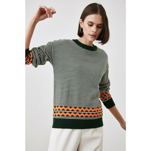 Trendyol Emerald Striped Knitwear Sweater