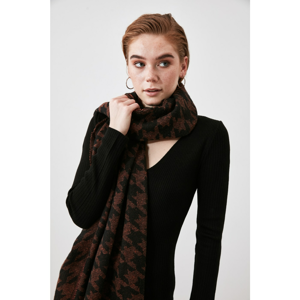 Trendyol Brown Jumper Patterned Textured Scarf