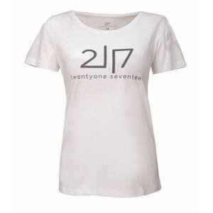 VIDA - women's cotton T-shirt with neck sleeves - white