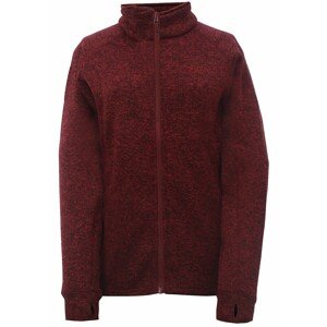 NOSSEN - women's full opening flatfleece hoodie - Wine red