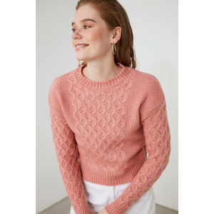 Trendyol Dried Rose Knit Detailed Knitwear Sweater