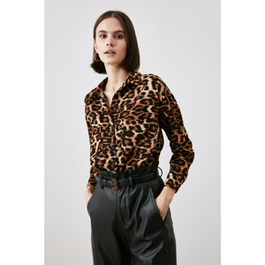 Trendyol Brown Leopard Print Shirt