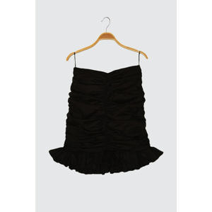 Trendyol Black Drape Detailed Skirt