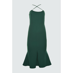Trendyol Emerald Green Back Detail Dress