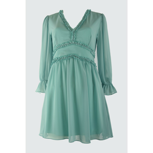 Trendyol Mint Ruff Detailed Dress