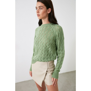 Trendyol Mint Knitting Detailed Knitwear Sweater