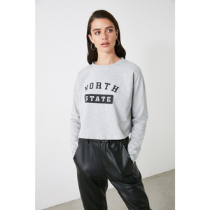 Trendyol Gray Knitted Sweatshirt