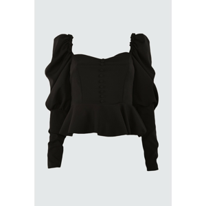 Trendyol Black Balloon Sleeve Detailed Blouse