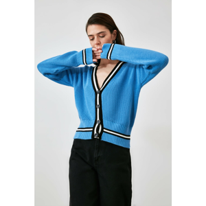 Trendyol Blue Button Knitwear Cardigan