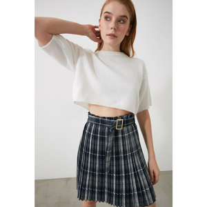 Trendyol Navy Blue Tie Detailed Skirt