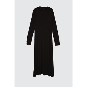 Trendyol Black Viscose Maxi Knitted Dress