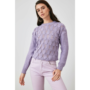 Trendyol Lila Ajurlu Knitwear Sweater