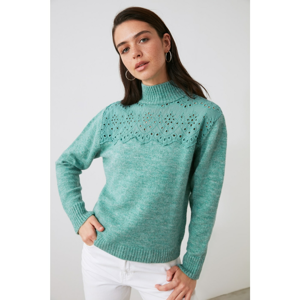 Trendyol Mint Woven Garnili Knitwear Sweater