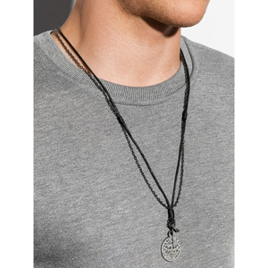 Ombre Clothing Men's necklace on the leather strap A358