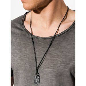 Ombre Clothing Men's necklace on the leather strap A363