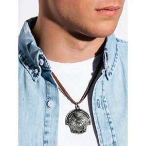 Ombre Clothing Men's necklace on the leather strap A361