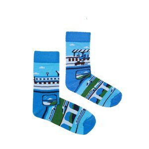 Kabak Unisex's Socks Patterned Trains