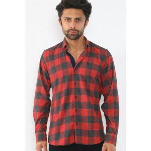 G714 DEWBERRY MEN'S SHIRT-RED