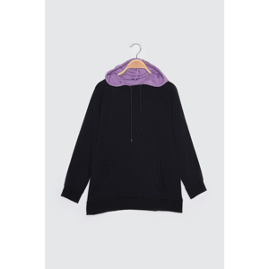 Trendyol Navy Hood knitted sweatshirt