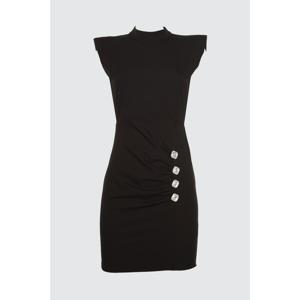 Trendyol Black Accessory Detailed Vatka Dress