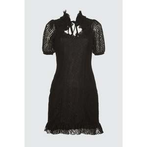 Trendyol Lace Dress with Black Collar Detail