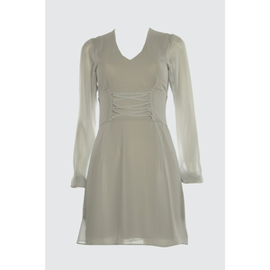 Trendyol Chiffon Dress with Gray Binding Detail