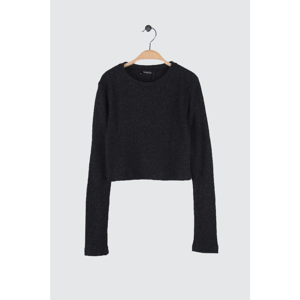 Trendyol Black Crop Knitted Blouse