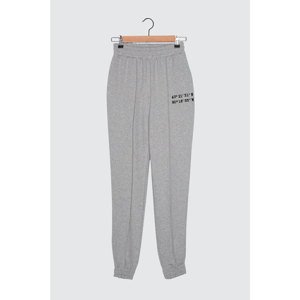 Trendyol Grey Embroidered Jogger Knitted Tracksuit bottom