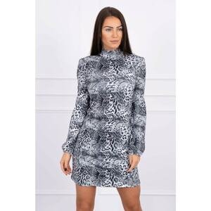 Dress with shoulder pads gray