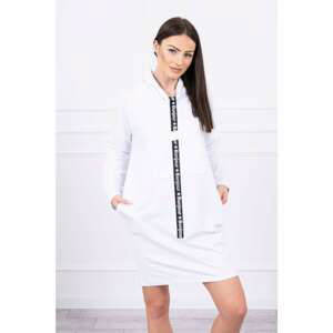 Dress with tie white