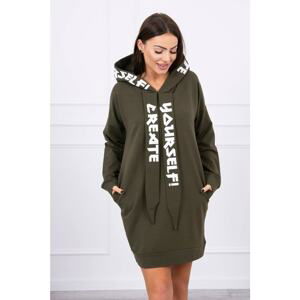 Dress with hood Oversize khaki